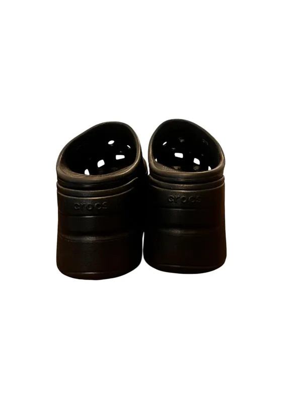 Crocs Black Siren Platform Clogs Chunky Heel Women’s Size 13‎ Goth Y2K - Image 2