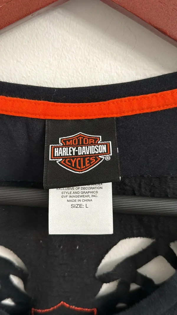 Harley-Davidson Women's Winged Cruiser Short Sleeve Tee, Black Sz L - Image 3