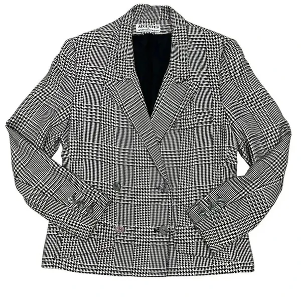 Augustus by Andrew Morgan houndstooth Blazer Jacket 90's Vintage Academia Size 6 - Image 10