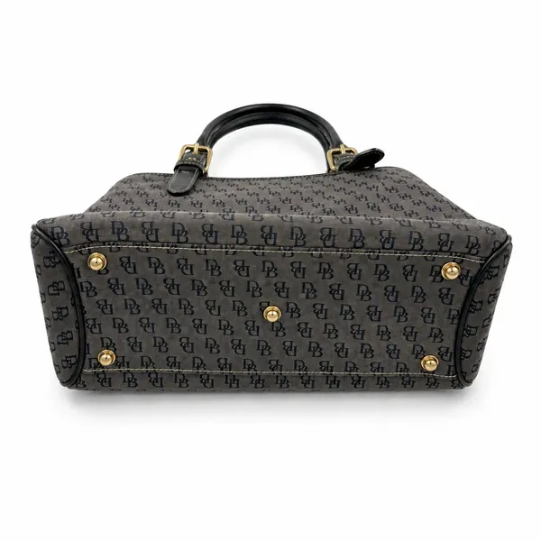 Dooney & Bourke Signature Monogram Jacquard Satchel Gray‎ Black Shoulder Bag - Image 5