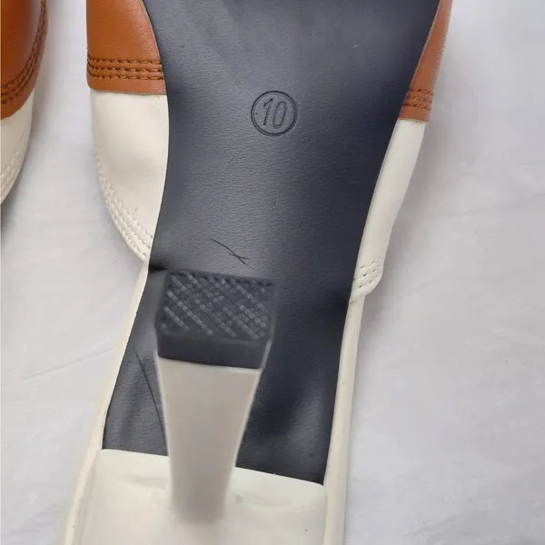 Rylee's Rodeo Western Heels Sz 10 Ivory Brown Pointed Toe Coastal Cowgirl Mules - Image 10
