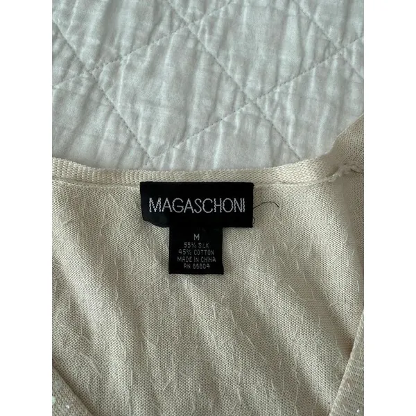 Magaschoni Silk Cotton Sequin knit sweater - Image 3