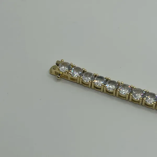 Kristalize Jewelry Moissanite Tennis Bracelet Gold 5mm 7 Inch Brand New VVS1 Crazy Shine No Pass - Image 4