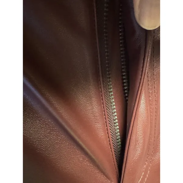 Joie Women's Size 10 Burgundy Faux Leather‎ Straight Leg Pants NWT Lined - Image 6
