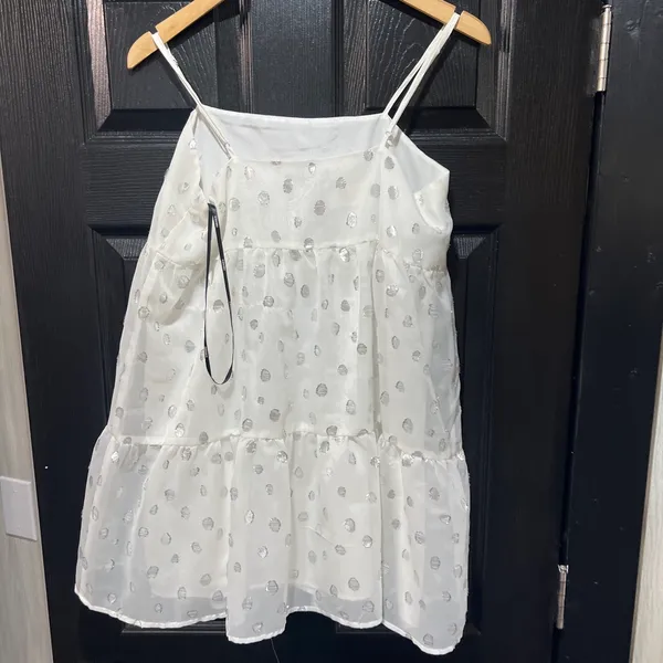 Forever 21 White with silver polka dots - Image 2