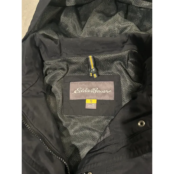 Eddie Bauer Travex Womens XS‎ Black Hooded Utility Field Jacket Rain Coat - Image 5