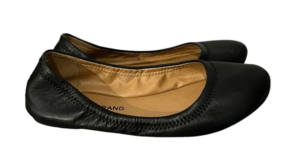 Lucky Brand Erin Black Leather Ballet Flats 7.5 - Image 2