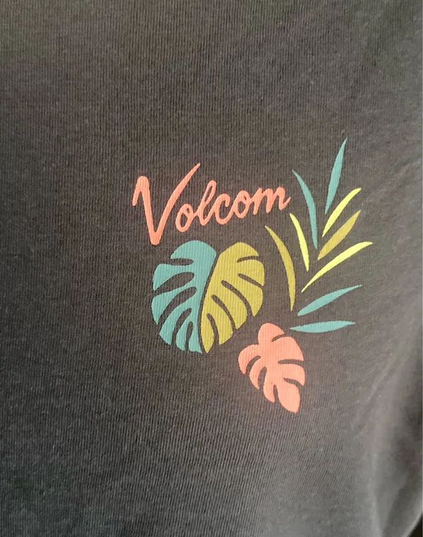 Nwt-Volcom-Womens Black And Pink Top-Size Large - Image 3