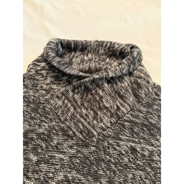 Express Womens Black White Space Dye Cowl Neck Long Sleeve‎ Sweater Size M - Image 2
