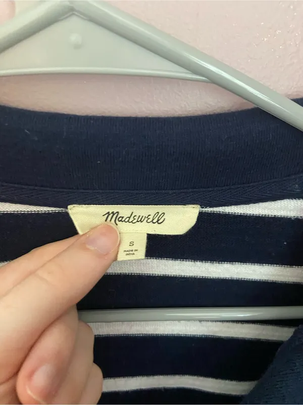 Madewell Blue and White Striped Shirt - Image 2