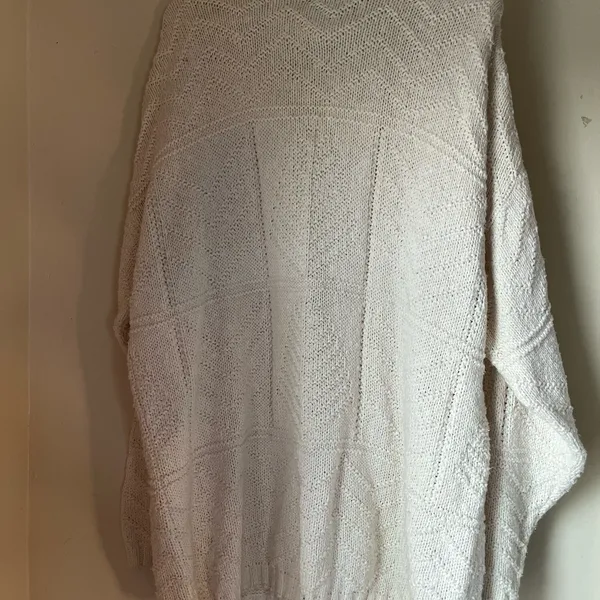 womens xl vintage 90s eddie bauer knit sweater 100% cotton - Image 3