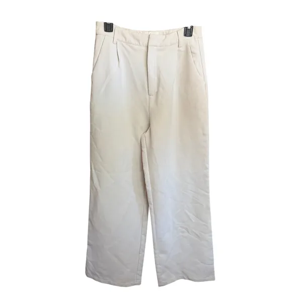 DISSH Rowan High Rise Straight Leg Tailored Trousers Size US 6 Cream Bone‎ - Image 2