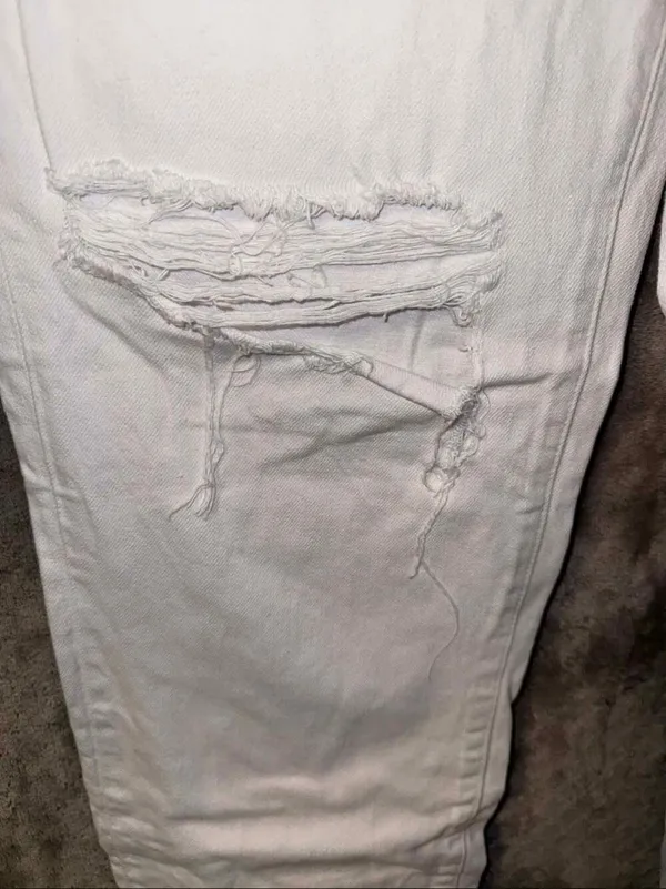 Pistola high rise white distressed button fly bootcut jeans size 27 #751 - Image 11