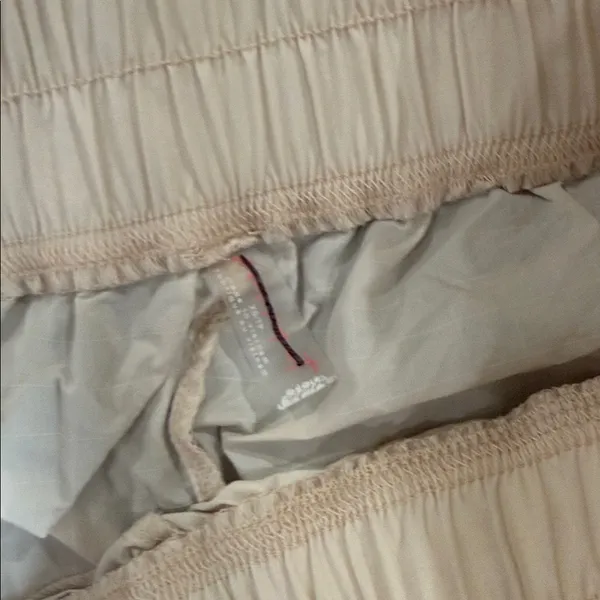 NEW Free People Athletic Running Shorts Elastic Waist Flowy Gym XS Latte - Image 5
