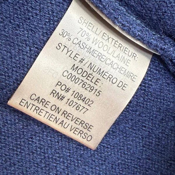 Alice + Olivia Aaron Navy Blue‎ Wool Cashmere Blend Crewneck Sweater Est small - Image 6