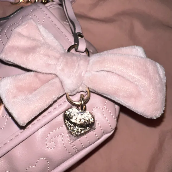 Juicy Couture Dusty Rose Pink Crossbody Bag with Gold hardware and rhinestones‎ - Image 2