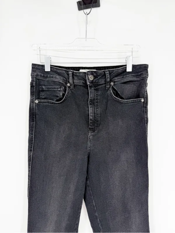 Free People High Rise Raw Hem Jegging Skinny Jeans Women’s 31 Faded Black - Image 4