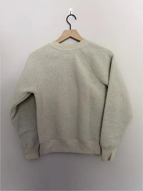 Everlane the Renew Fleece Raglan Sweatshirt Sandstone Small - Image 3
