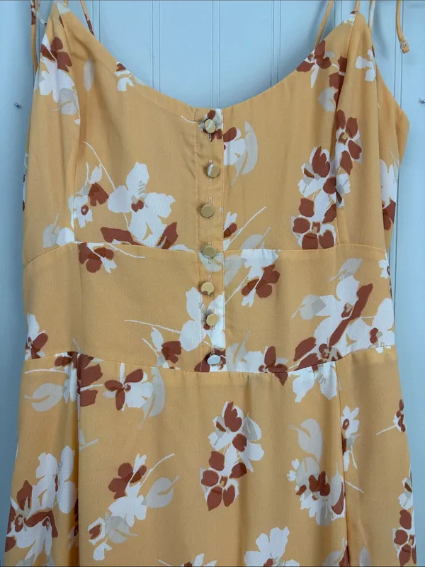 Abercrombie & Fitch Tie Strap Sleeveless Floral Midi Dress Women Size Small NWT - Image 4