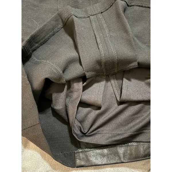 Anthropologie Eva Franco Black Leather Pencil Skirt Size 4 Professional‎ - Image 5
