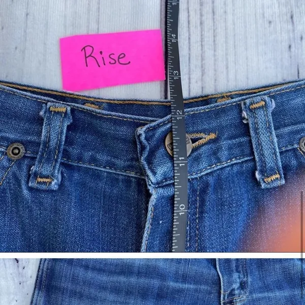 Wrangler High Rise Medium Wash Jean Shorts Vintage Size‎ 27 See Measurements - Image 7
