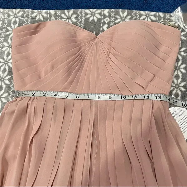 Jenny Yoo Convertible Bridesmaid Dress Mira Whipped Apricot Luxe‎ Chiffon Size 8 - Image 9