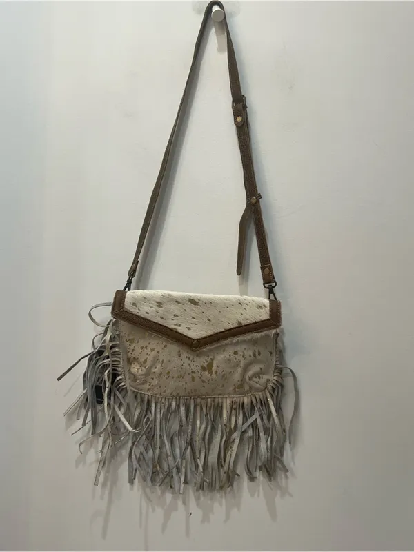 NWT Myra Bag Cowhide Fringe Golden Girl Crossbody Bag Western Purse Cowgirl - Image 6