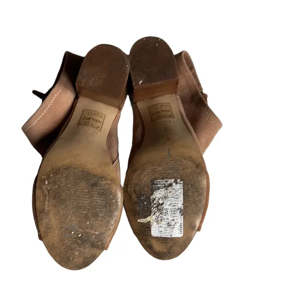 Aldo Barefoot Nude Peep Toe Suede Ankle‎ Booties Size 8 - Image 6