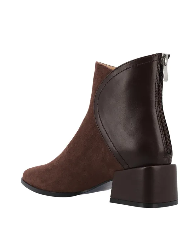 NWT Journee Collection Womens Comfort Foam Consuello Booties Faux Suede Brown 8W - Image 3