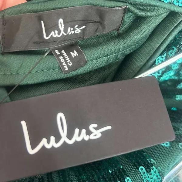 Lulus women’s size M Emerald Sequin Strapless Dress & Matching Top Set NWT(E8)✨ - Image 3