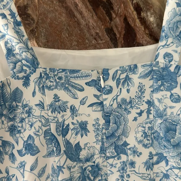 Commense Square-Neck Printed Dress With Pockets size xs - Image 6