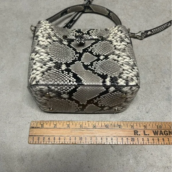 Kate Spade Eva Exotic Python Snakeskin Print Bucket Bag Crossbody - Image 9