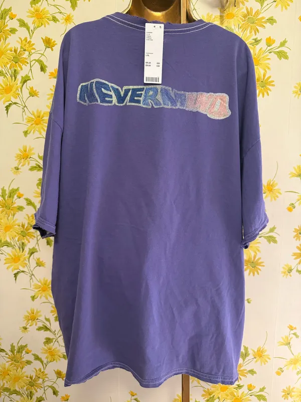 Nirvana NWT oversized distressed short sleeve graphic T shirt dress size L/XL - Image 9