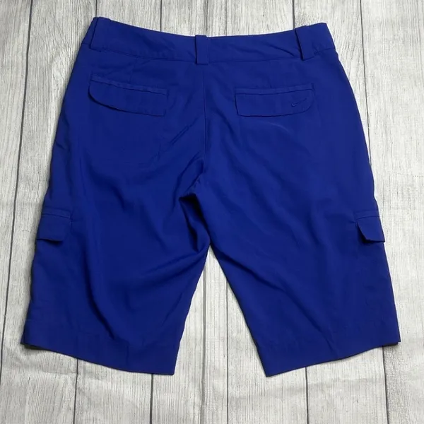 Nike Golf Tour Performance Dri-FIT Blue Cargo Shorts Women Size 8‎ Athletic - Image 3