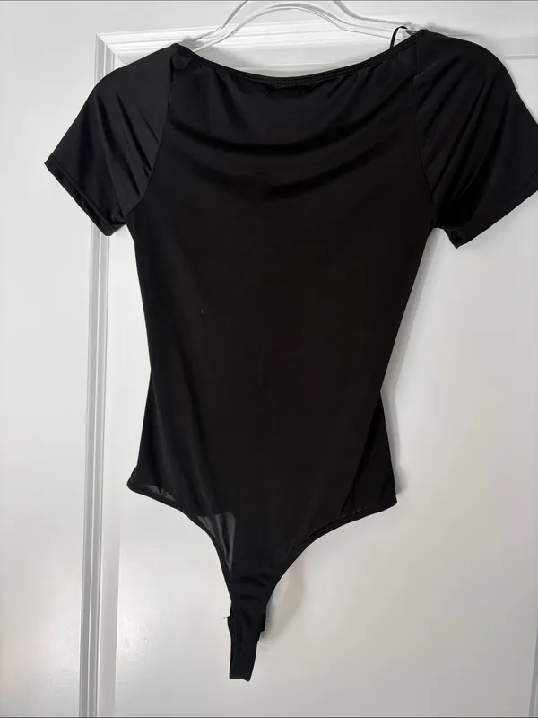 NWT Out From Under for Urban Outfitters Black Short-Sleeve Bodysuit Size Small - Image 5
