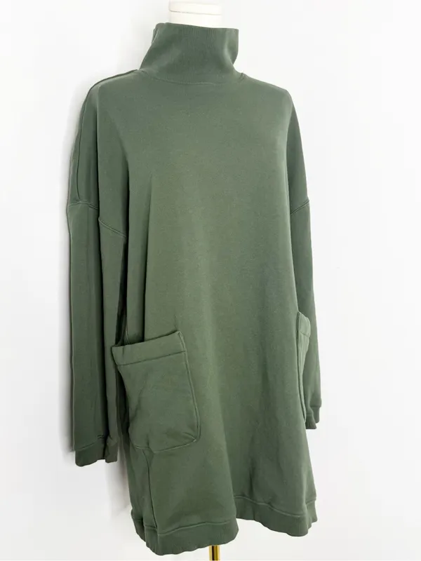 Pomander Place Porter Sweatshirt Dress Green Large Tuckernuck Pockets - Image 3