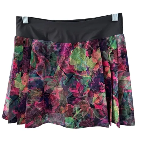 Lululemon Side-Pleat High-Rise Tennis Skirt Vivid Floral Tone Multi / Sz4 Skort - Image 3