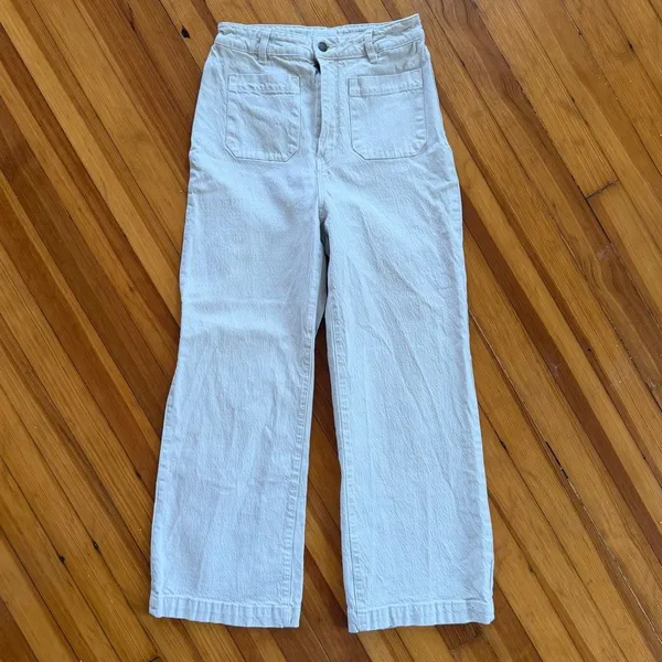 Rolla’s Sailor High-Rise Wide-Leg Jeans in Cream Size 29 - Image 3