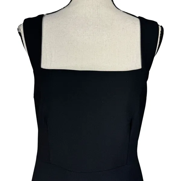 Abercrombie & Fitch Large Midi Dress Square Neck Stretch Empire Waist Sleeveless - Image 3
