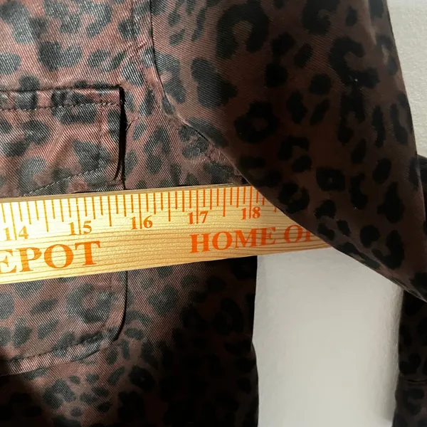 Dear John Utility Jacket Womens Small Brown Leopard Print Military - Image 5