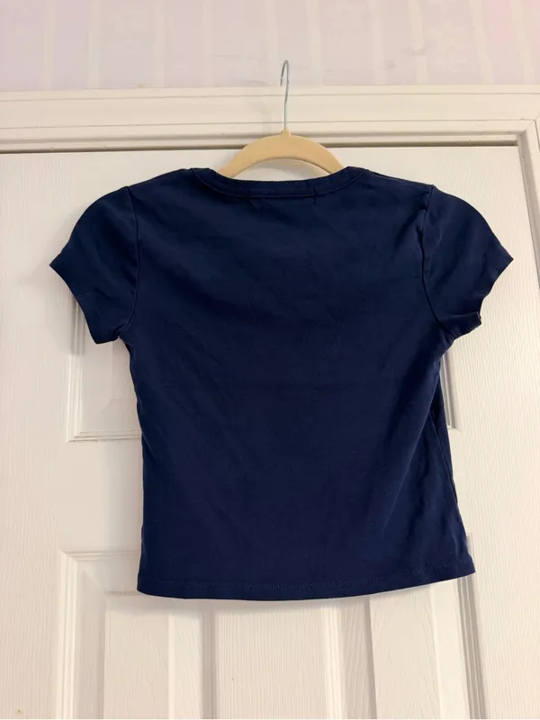 Altar'd State Navy 'Champagne Club' Baby Tee Size: small - Image 5