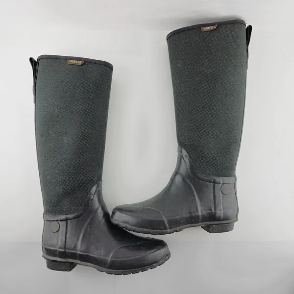 Hunter Boots‎ Womens 37/5 Lady N Black Rubber Rain Boots Original - Image 12