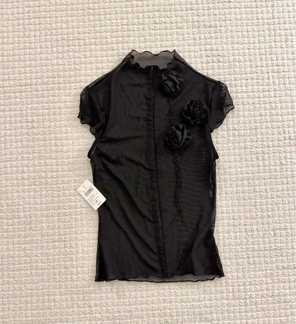 Windsor Sheer Black Floral Top - Image 2