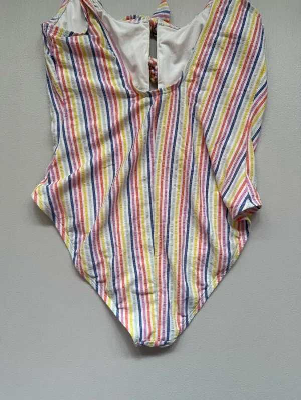 kate spade Multicolor Striped Tie-Front‎ One-Piece Size M/L - Image 7