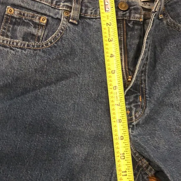 Vintage EDDIE BAUER Women’s Clamdigger Capris Vented Hem Denim Jeans Sz 8 - Image 8