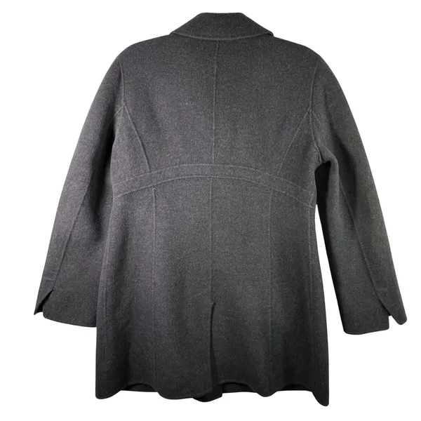 Ellen Tracy‎ Wool Angora Blend Car Coat Gray Womens Sz 12 Tailored Quiet Luxury - Image 2