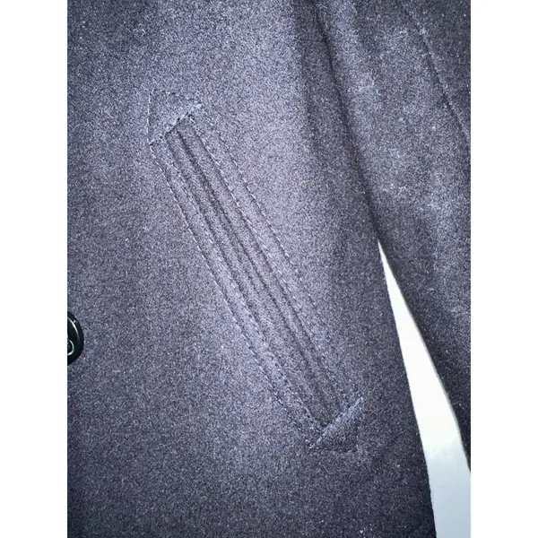 American Eagle Outfitters Charcoal Gray Wool Blend Pea Coat Women's Size‎ S - Image 3