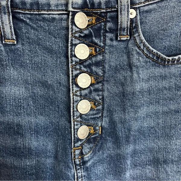 Madewell 90s Straight Leg Jeans‎ High Rise Button Fly Blue Denim Size 24 - Image 3