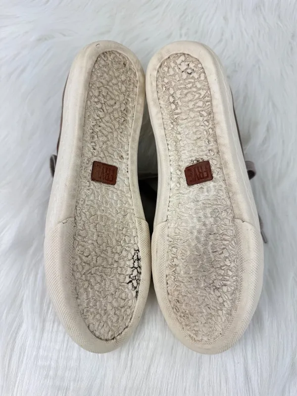 Frye Mindy Low Lace Up Leather Sneakers Size 8 Taupe 3472365-GRY - Image 7