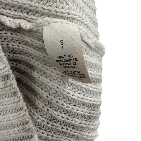 Aerie size Small oversized pullover style sweater v neck‎ gray white marbled - Image 6
